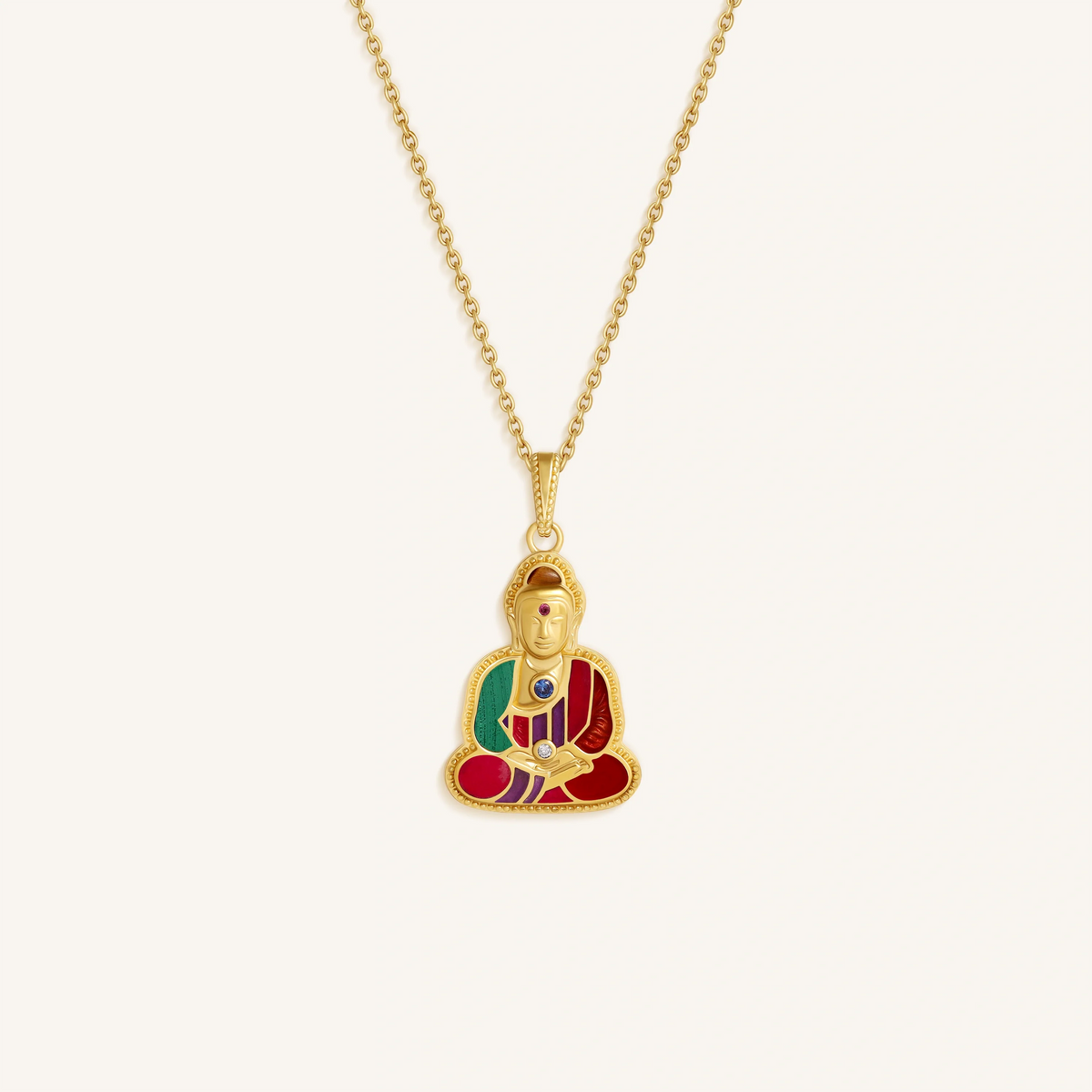 Radiant Stillness Buddha Charm Necklace