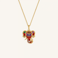 Regal Harmony Elephant Multi-Gemstone Necklace 1
