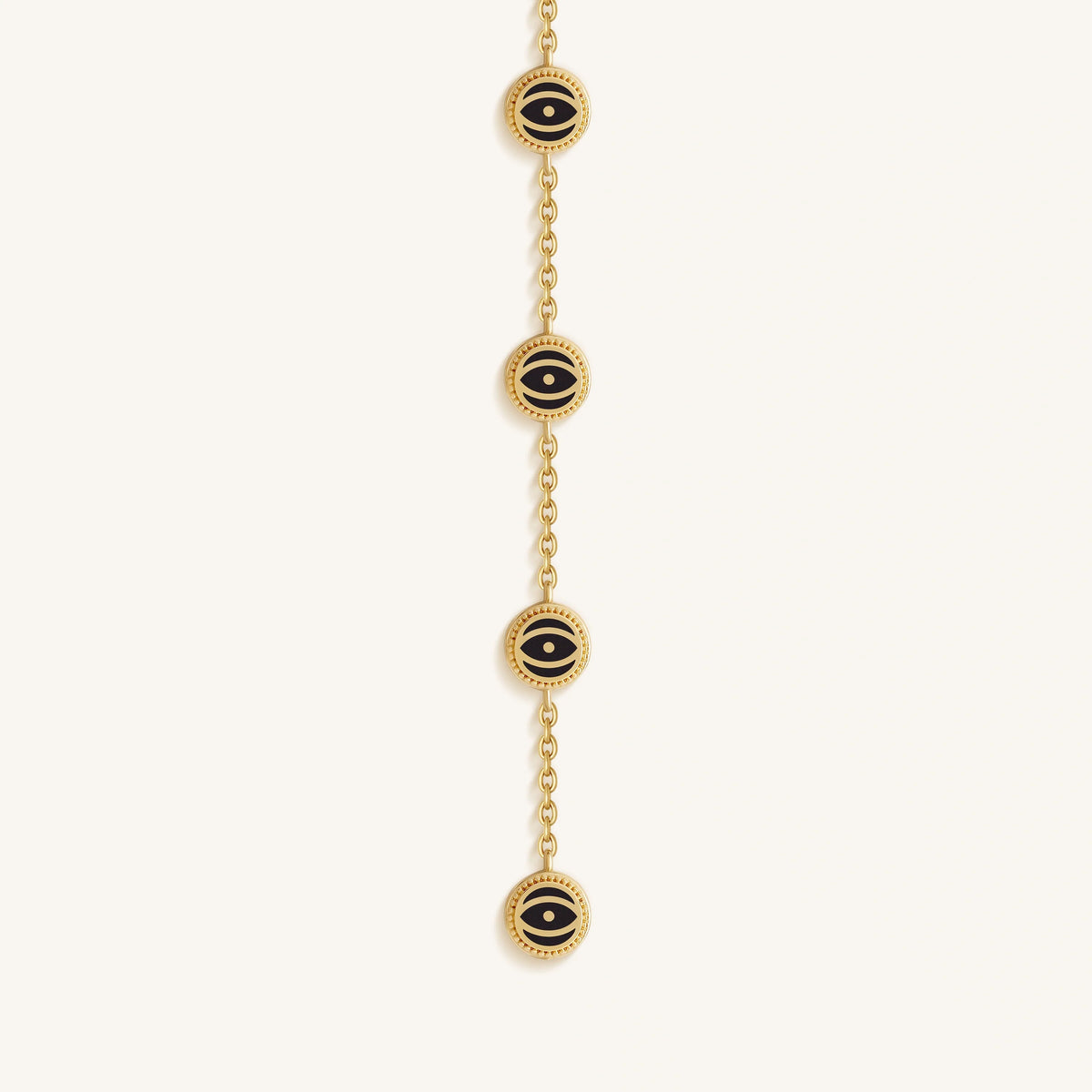 Whispering Gaze Evil Eye Onyx Necklace