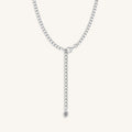 Intentional Heart Silver Tennis Necklace 3