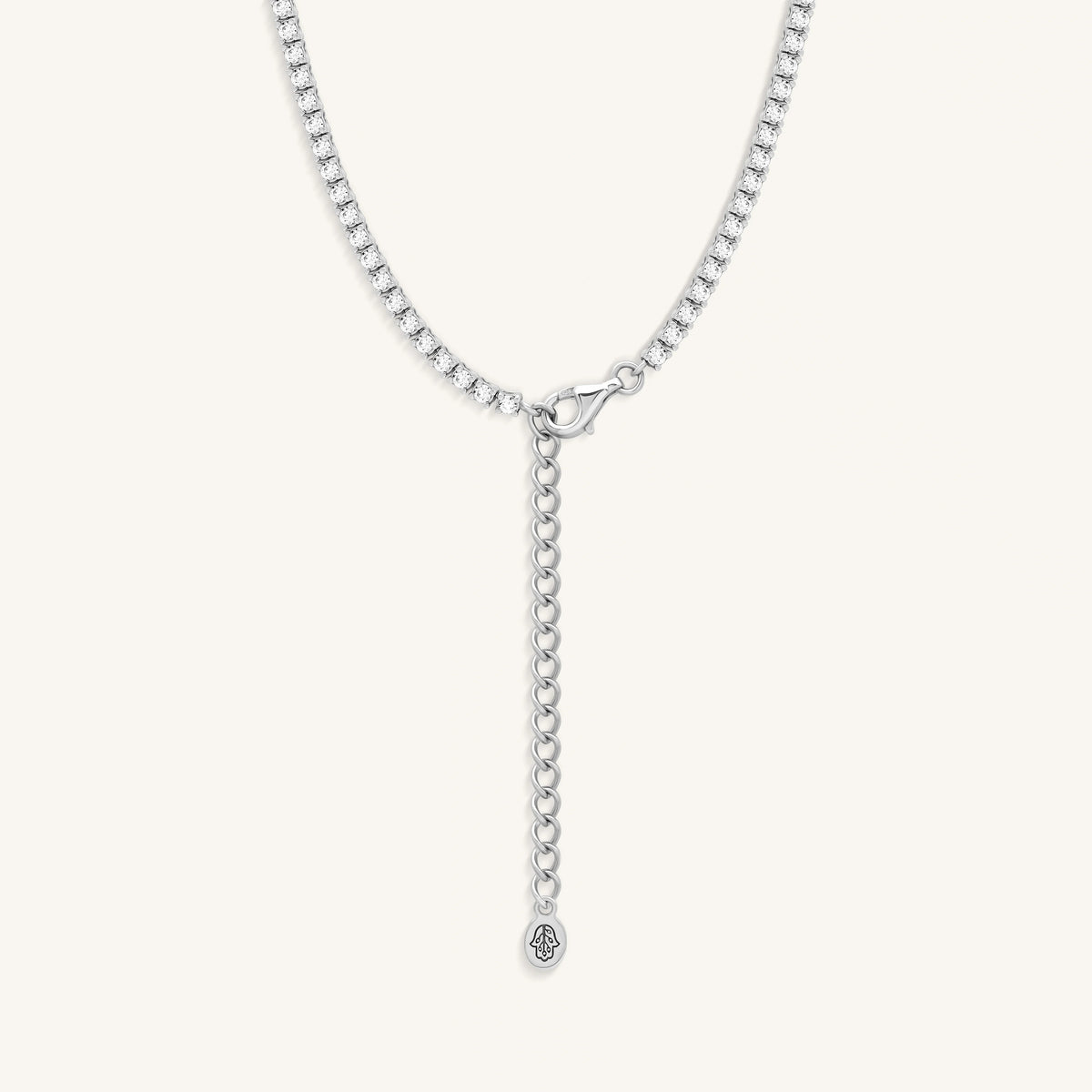 Intentional Heart Silver Tennis Necklace
