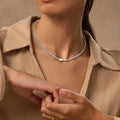 Intentional Heart Silver Tennis Necklace 2