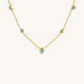 Peaceful Intentions Turquoise Multi-Symbol Gold Necklace 1