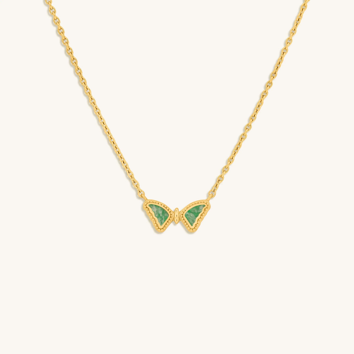 Fresh Beginnings Amazonite Butterfly Gold Necklace