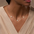 Abundant Solace Mother of Pearl Heart Gold Necklace 2