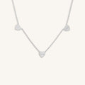Serene Vibes Mother of Pearl Heart Silver Necklace 3