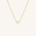Heartfelt Abundance Mother of Pearl Heart Gold Necklace 1