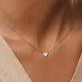 Dreamy Spirit Diamond Heart Silver Necklace 2