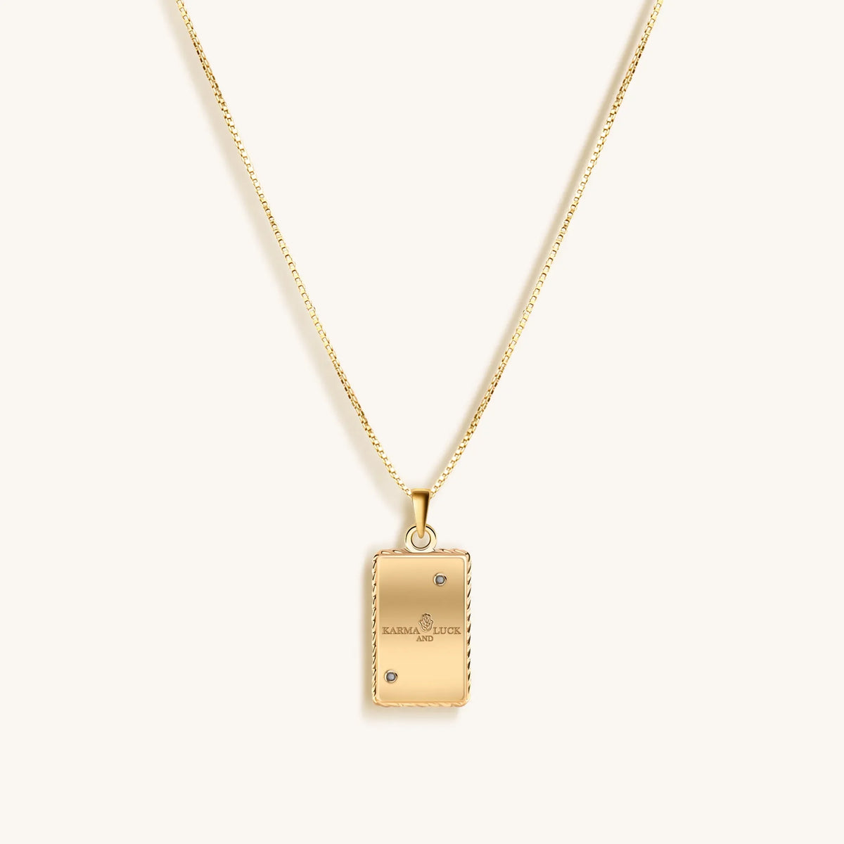Intelligent Expression White Enamel Aquarius Card Necklace