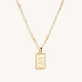 Compassionate Approach White Enamel Pisces Card Necklace 1