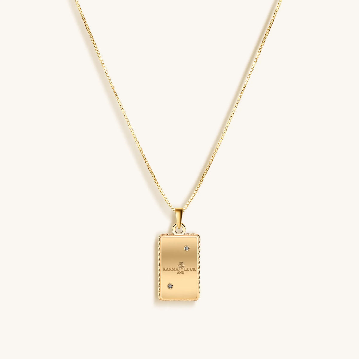 Courageous Soul White Enamel Aries Card Necklace