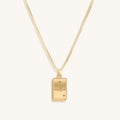Patient Progress White Enamel Taurus Card Necklace 4