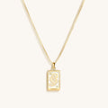 Playful Mind White Enamel Gemini Card Necklace 1