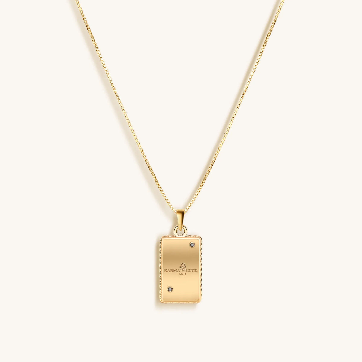 Playful Mind White Enamel Gemini Card Necklace