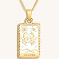 Emotional Being White Enamel Cancer Card Necklace 2