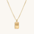 Generous Enthusiasm White Enamel Leo Card Necklace 4