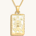 Reliable Determination - White Enamel Virgo Card Necklace 2