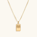 Reliable Determination White Enamel Virgo Card Necklace 4