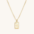 Passionate Devotion White Enamel Scorpio Card Necklace 1