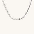 Peaceful Intuition White Pearl Mantra Necklace 1