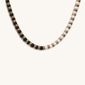 Karmic Grace Pearl Onyx Mantra Necklace 1