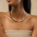 Karmic Grace Pearl Onyx Mantra Necklace 2