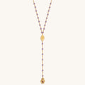 Peace of Spirit - Amethyst Evil Eye Hamsa Lariat Necklace - Image 6