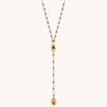 Peace of Spirit - Amethyst Evil Eye Hamsa Lariat Necklace - Image 4
