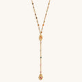Benevolent Spirit Tourmaline Evil Eye Hamsa Lariat Necklace 3