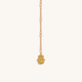 Heart of Serenity Rose Quartz Evil Eye Hamsa Lariat Necklace 3