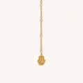 Heart of Serenity – Rose Quartz Evil Eye Hamsa Lariat Necklace - Image 5