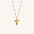 Strength & Wisdom Gold Elephant Pendant Necklace 1