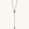 Stand in Strength Rosary Hematite Stone Necklace 3