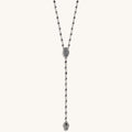 Stand in Strength Rosary Hematite Stone Necklace 4