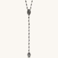 Stand in Strength Rosary Hematite Stone Necklace 1