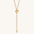 Supreme Love Rose Quartz Heart Gold Plated Necklace 1