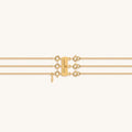 Aligned in Serenity Lotus OM Chakra Bar Triple Layer Necklace 4