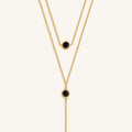 Mystic Drift Onyx Lariat Necklace 3