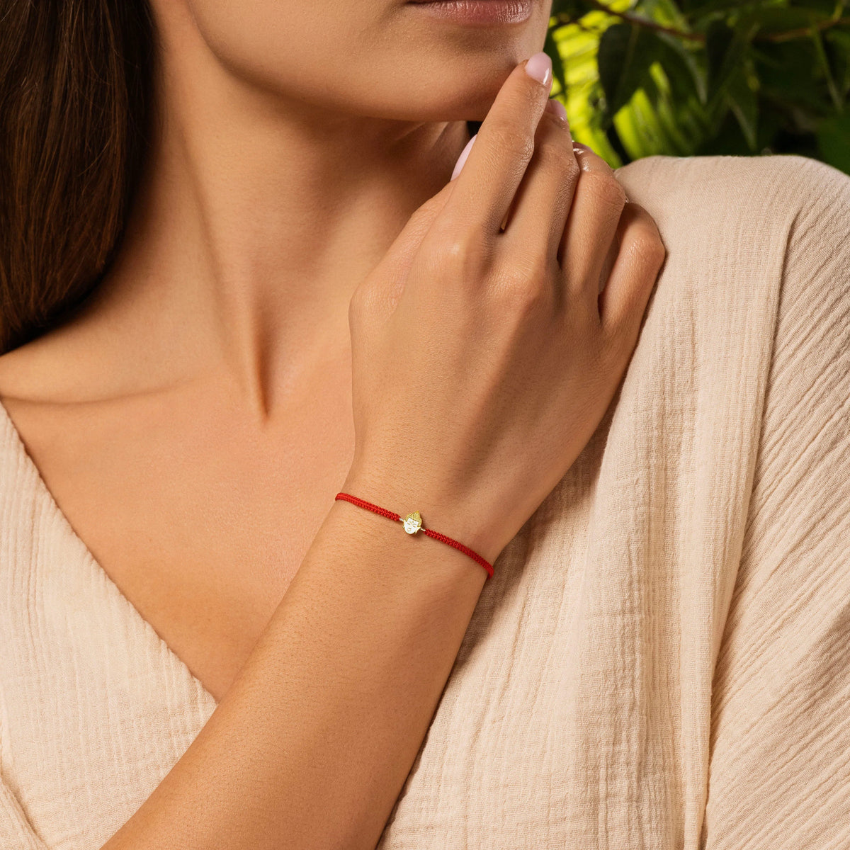 Harmonious Serenity Thai Buddha Red String Bracelet