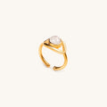 Free Spirit Gold Evil Eye Moonstone Ring 1