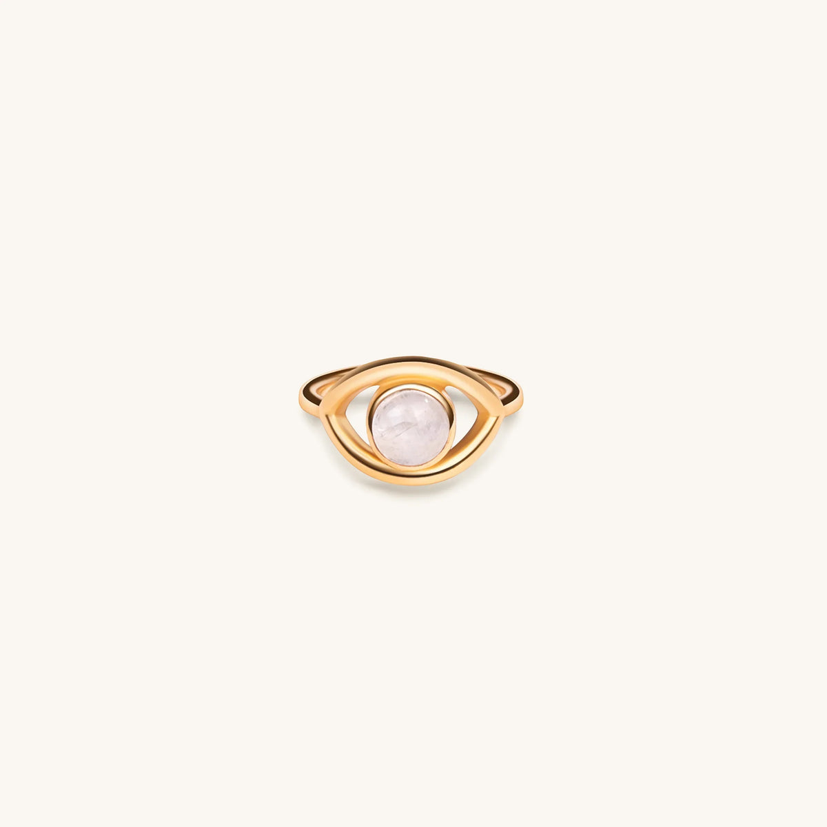 Free Spirit Gold Evil Eye Moonstone Ring