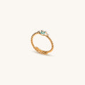 Basic Security - Gold Diamond Evil Eye Ring - Image 1
