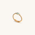 Basic Security Gold Diamond Evil Eye Ring 1