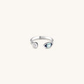 Focused Protection Evil Eye Navy Enamel Ring 3