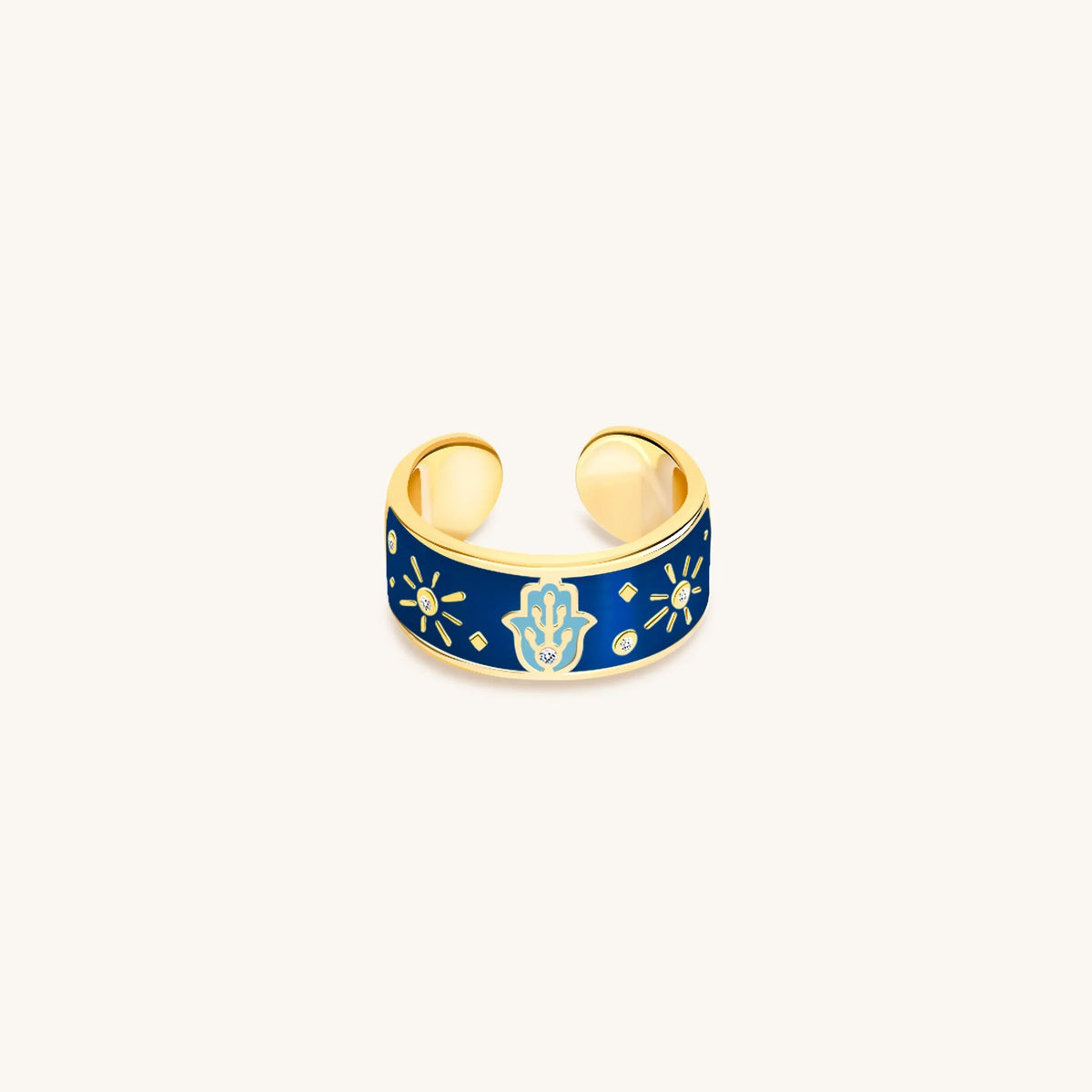 Utmost Protection Diamond & Blue Topaz Ring