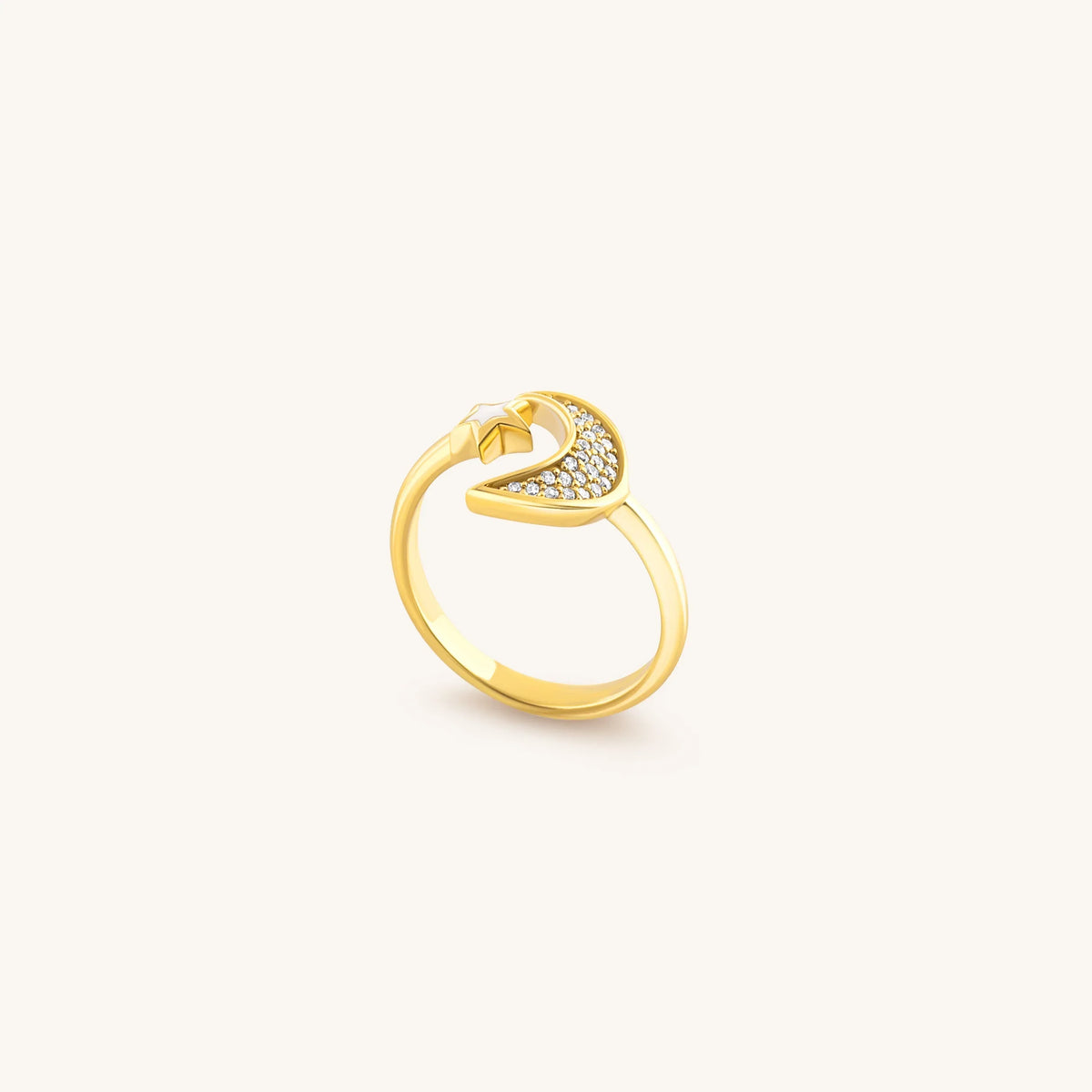 Intuitive Power Moon & Star Ring