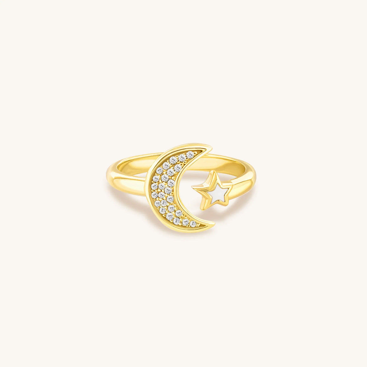 Intuitive Power Moon & Star Ring
