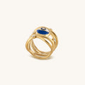 Guarded Serenity Gold Evil Eye Ring 3