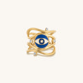 Guarded Serenity Gold Evil Eye Ring 1