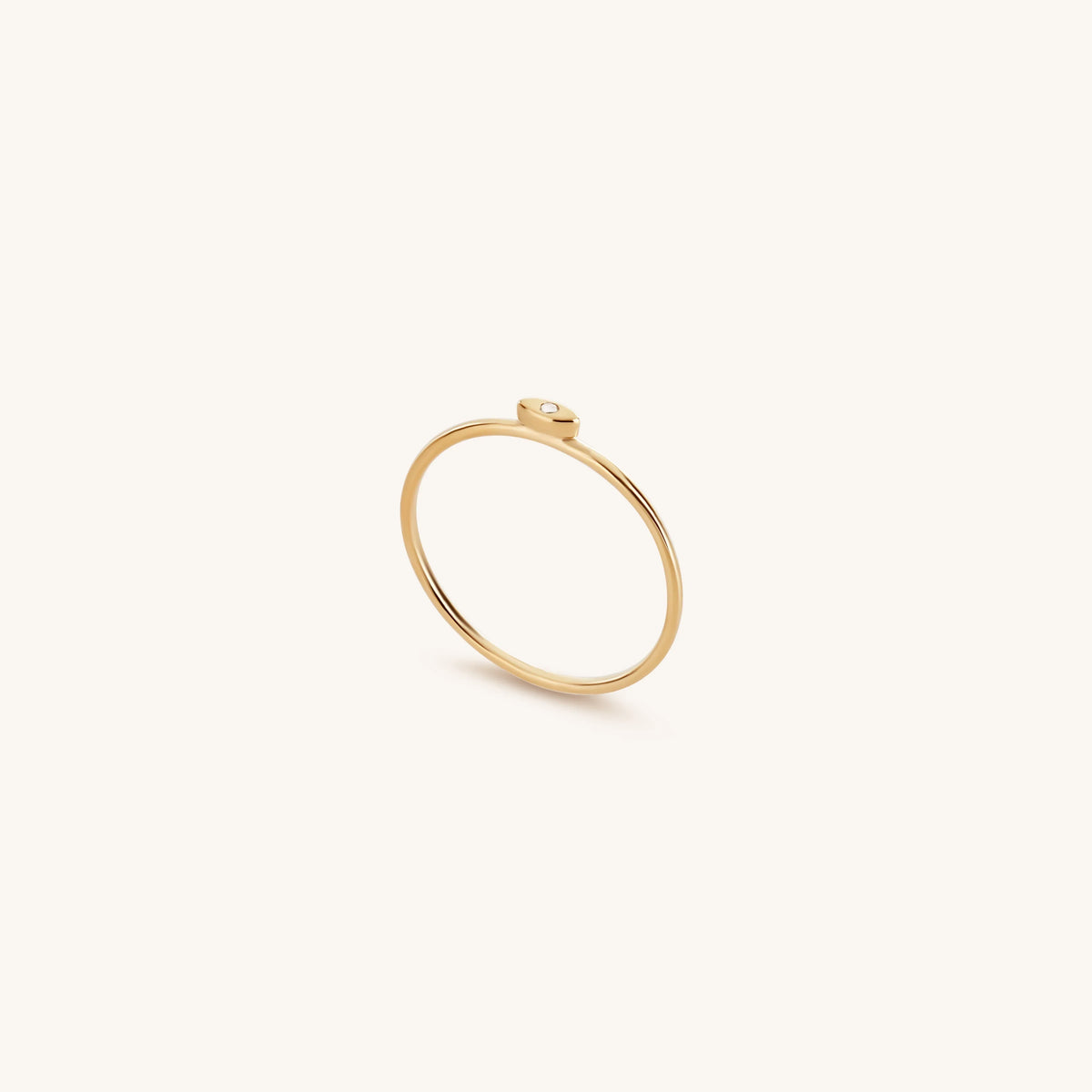 Infinite Courage Diamond Evil Eye 14K Gold Ring